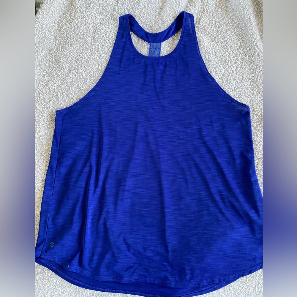 Athleta Power of She Incline Tank Top in blue. Size large. Worn. Great condition